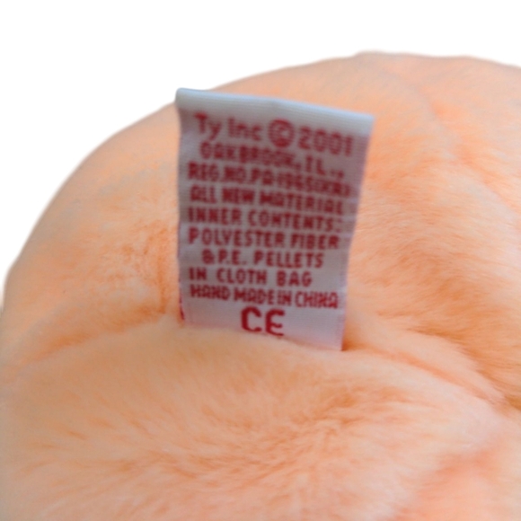 Ty Buddies Dearest The Bear Peach 14" 2001 Like New Plush Stuffed Animal Collect - Picture 5 of 5